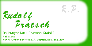 rudolf pratsch business card